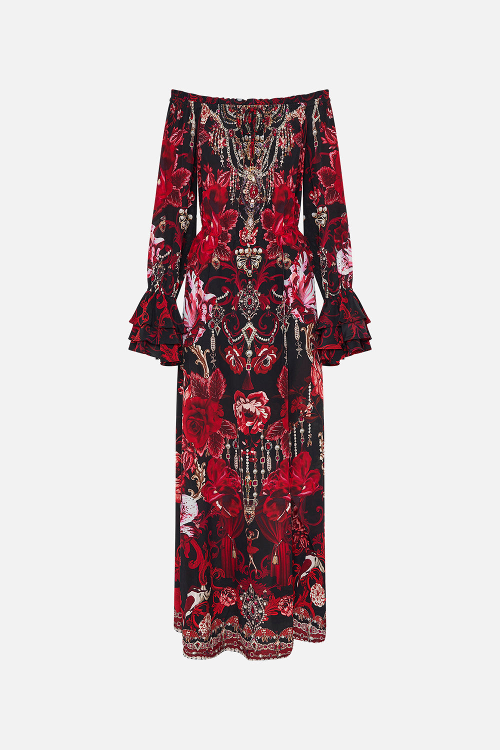 DROP SHOULDER SPLIT DRESS SISTERHOOD OF THE ROSE