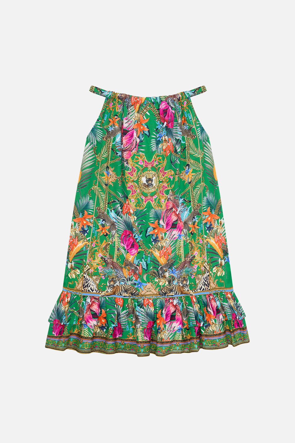 KIDS FRILL HEM TIERED DRESS 12-14 CURIOUS AND CURIOUSER