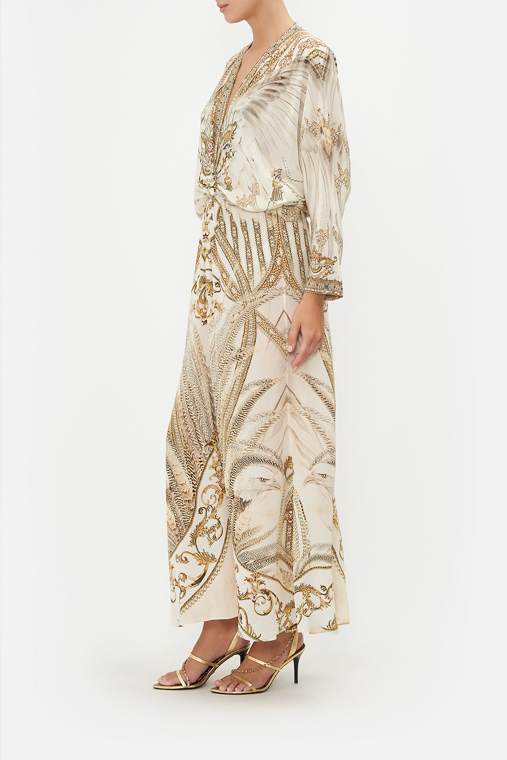 TWIST FRONT BATWING DRESS SOAR LIKE AN EAGLE