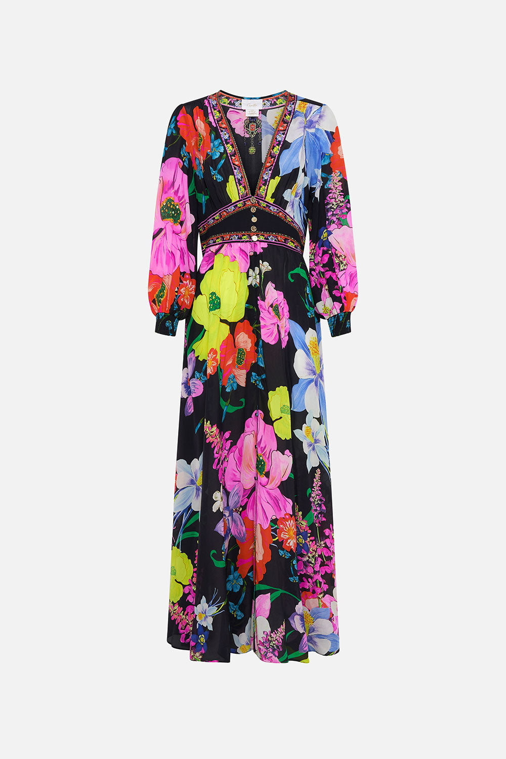 BUTTON DRESS WITH SHAPED WAISTBAND AWAY WITH THE FAIRIES