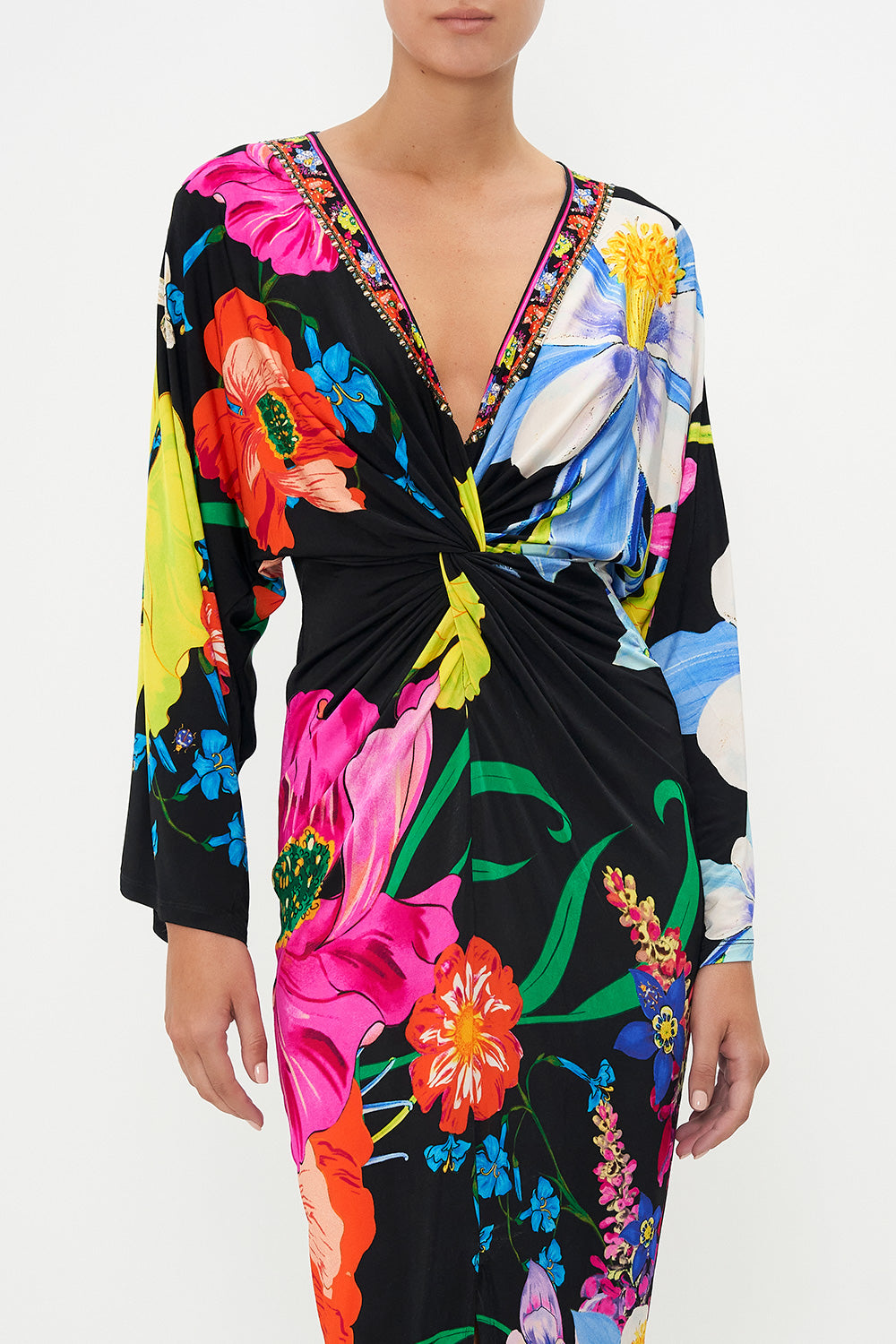 LONG SPLIT FRONT TWIST DRESS AWAY WITH THE FAIRIES