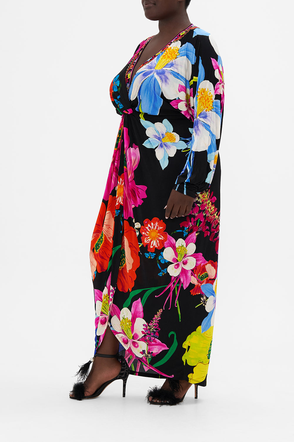 LONG SPLIT FRONT TWIST DRESS AWAY WITH THE FAIRIES