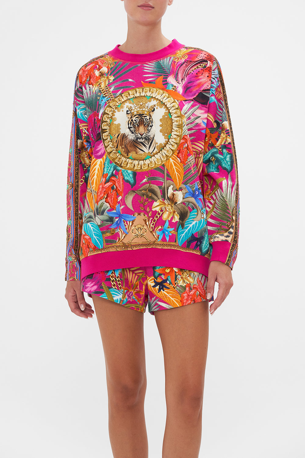 OVERSIZED SWEAT WITH CONTRAST STRIPE GAIAS GIRL