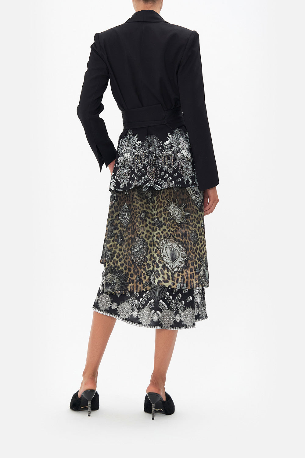 BLAZER WITH CHIFFON CONTRAST ORDER OF DISORDER