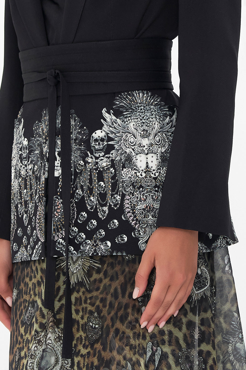 BLAZER WITH CHIFFON CONTRAST ORDER OF DISORDER