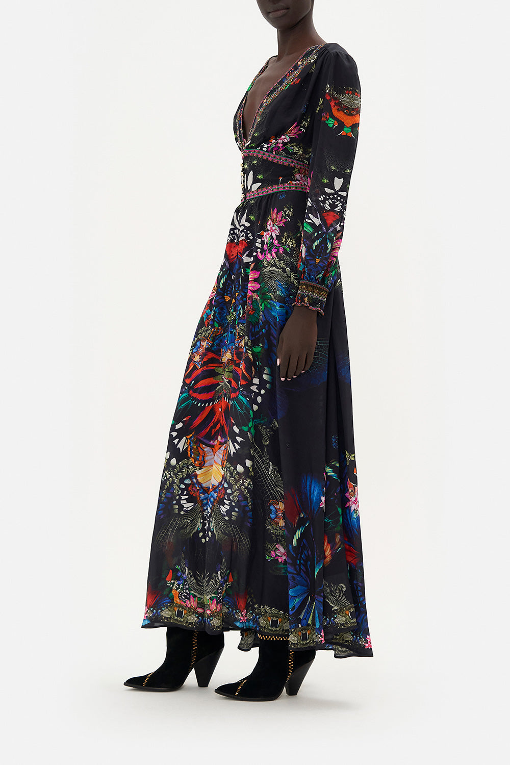 BUTTON DRESS WITH SHAPED WAISTBAND FLUTTER BY