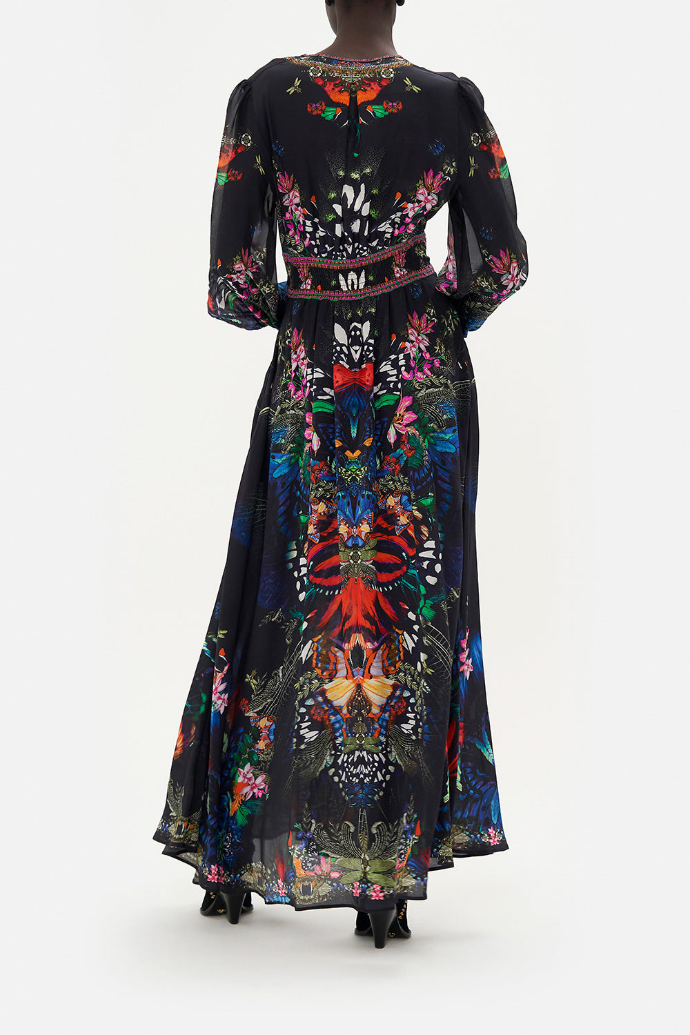 BUTTON DRESS WITH SHAPED WAISTBAND FLUTTER BY