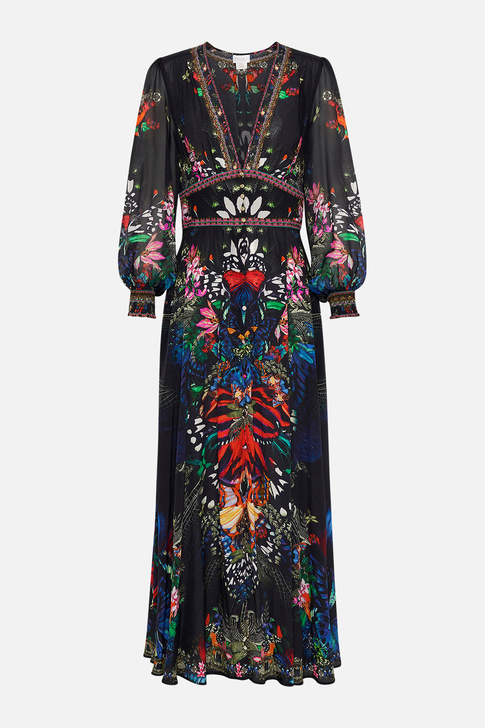 BUTTON DRESS WITH SHAPED WAISTBAND FLUTTER BY