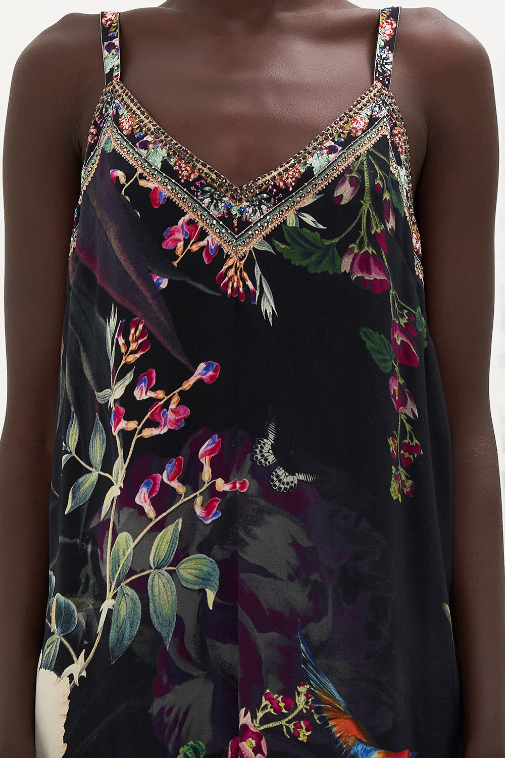 V NECK MIDI SLIP DRESS PARADISO PLACE