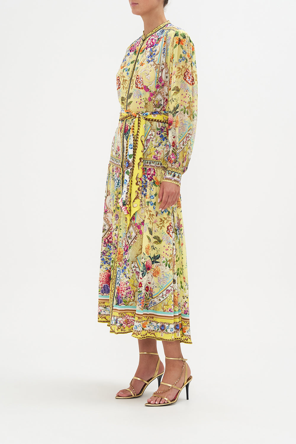 BUTTON THROUGH DRESS WITH YOKE BIRDS AND THE BEES