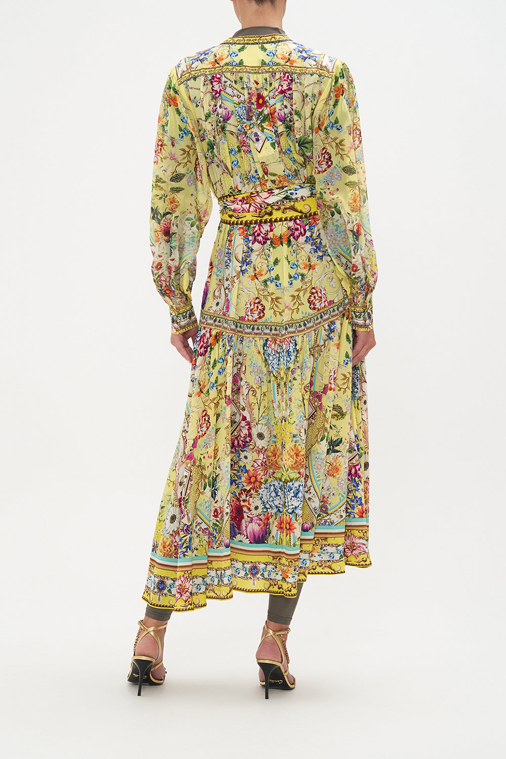 BUTTON THROUGH DRESS WITH YOKE BIRDS AND THE BEES