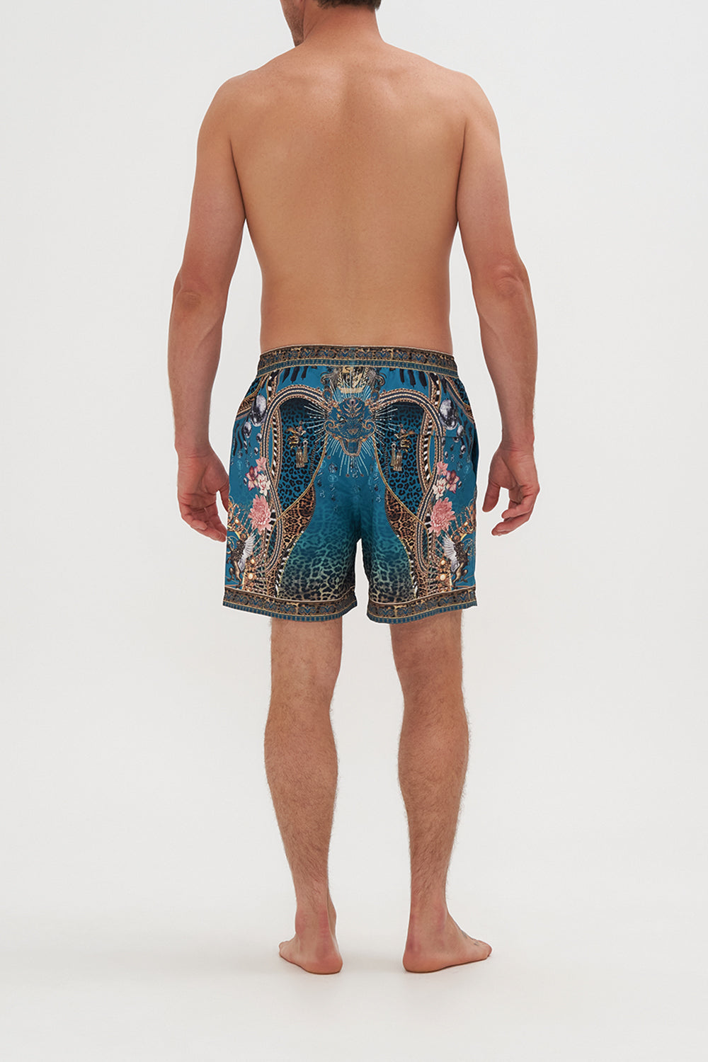 ELASTIC WAIST BOARDSHORT TIGER PANTS