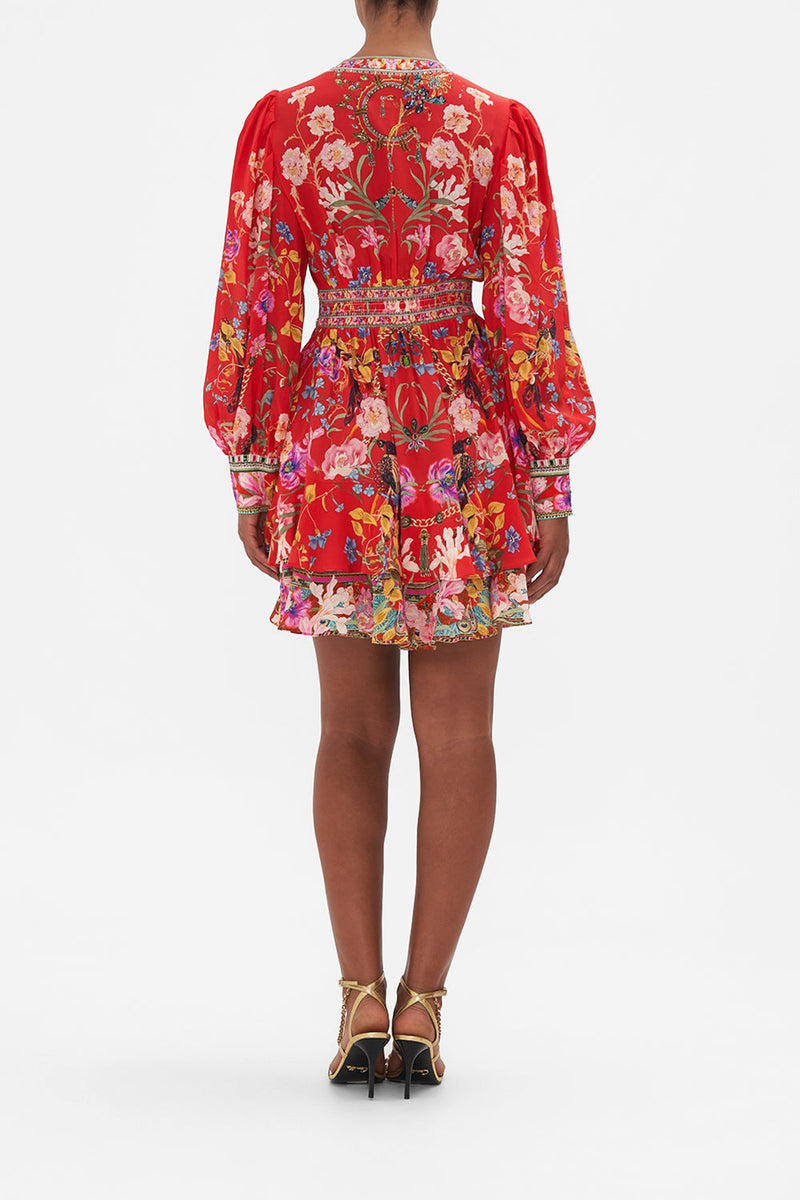 BUTTON FRONT FRILL DRESS VIEW FROM THE VEIL