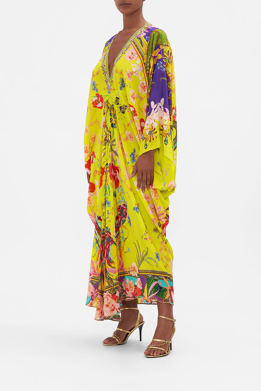 T SHAPE LONG KAFTAN PEACOCK PROUD