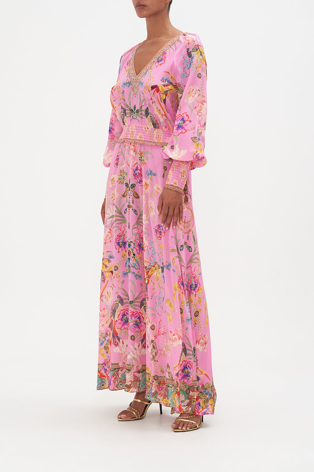 DRESS WITH SHIRRED WAIST AND CUFF LOOK AT ME