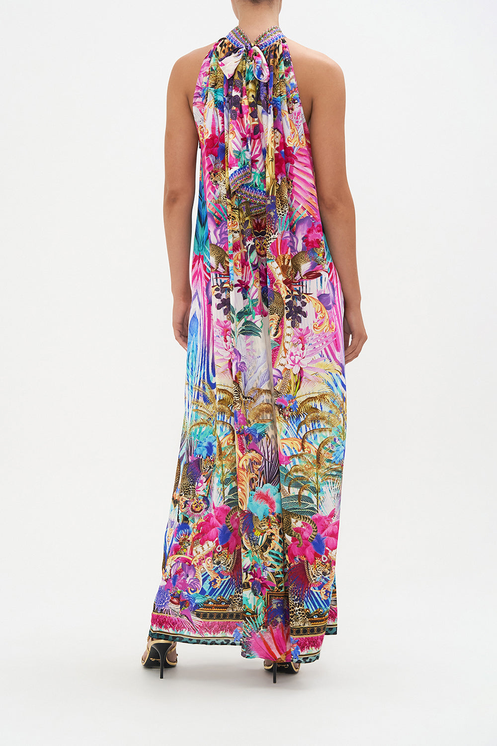 TIE NECK LONG DRESS MERRY GO ROUND