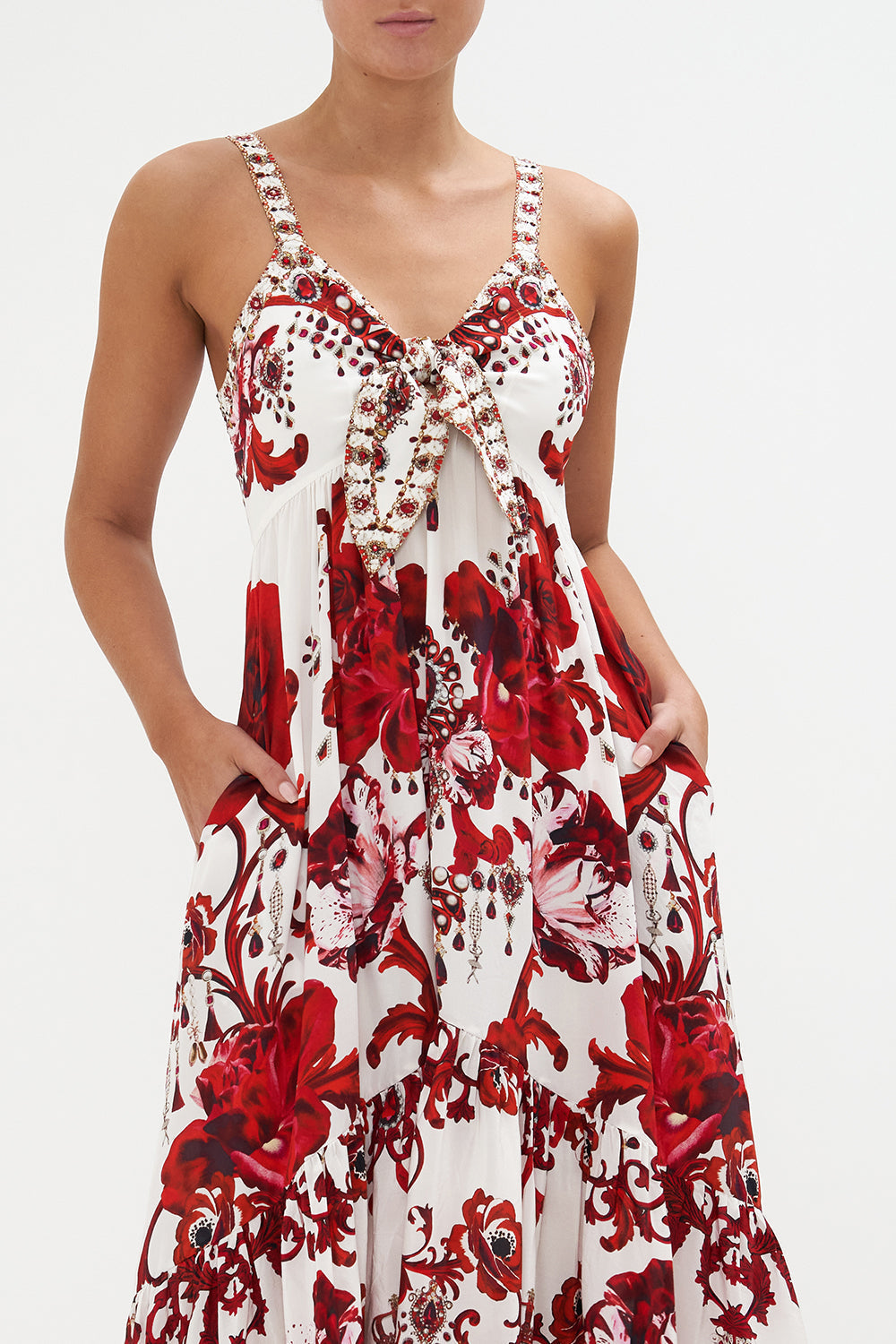 TIE FRONT HIGH LOW DRESS CROWN OF THORNS