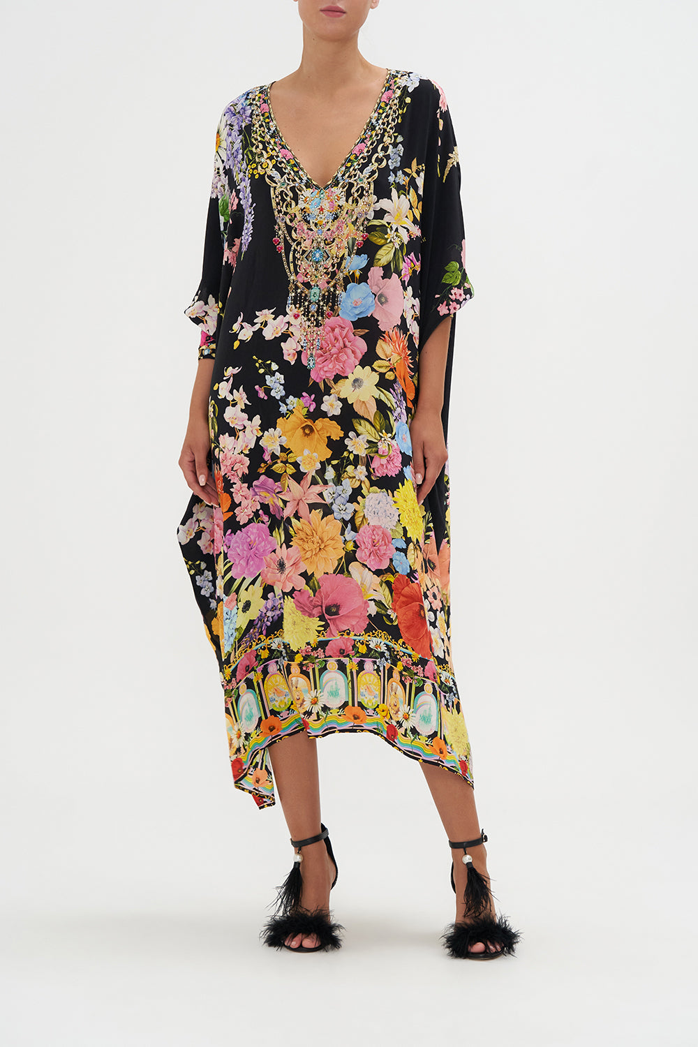 Midi Kaftan With Cuff Divine Divinity print by CAMILLA