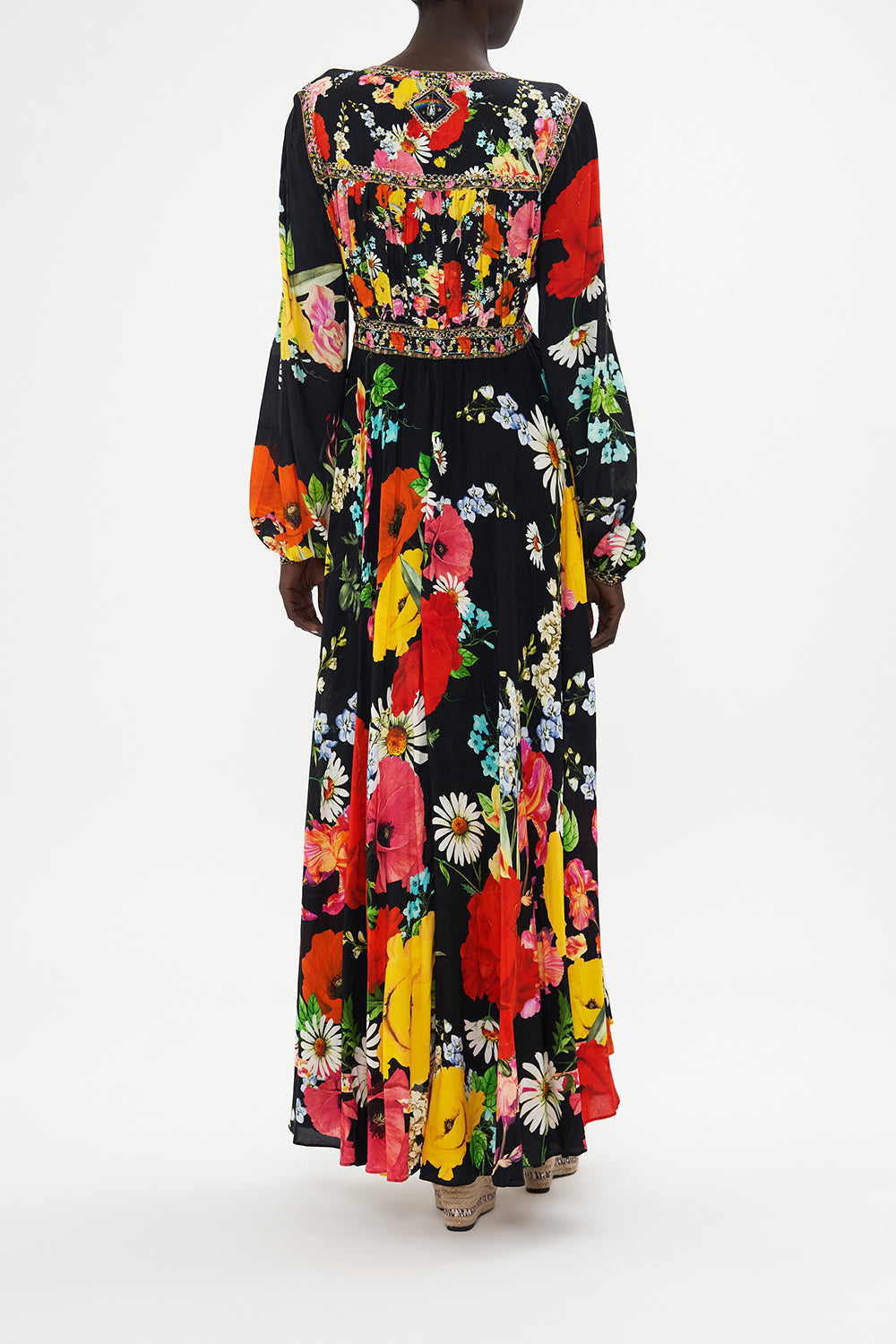 PEASANT DRESS WITH TIE FRONT DIVINE DIVINITY