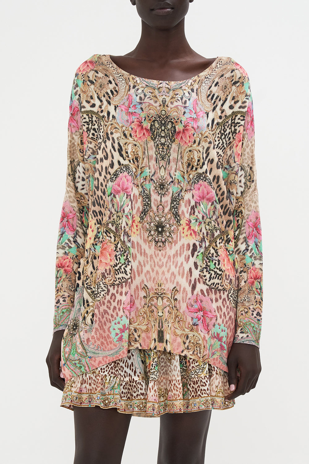 OVERSIZE LONG SLEEVE KNIT TOP QUEEN ATLANTIS