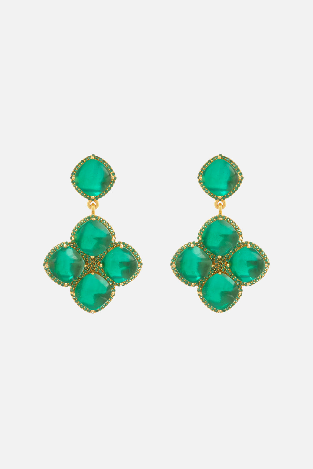 CECILIA EMERALD EARRINGS MULTI