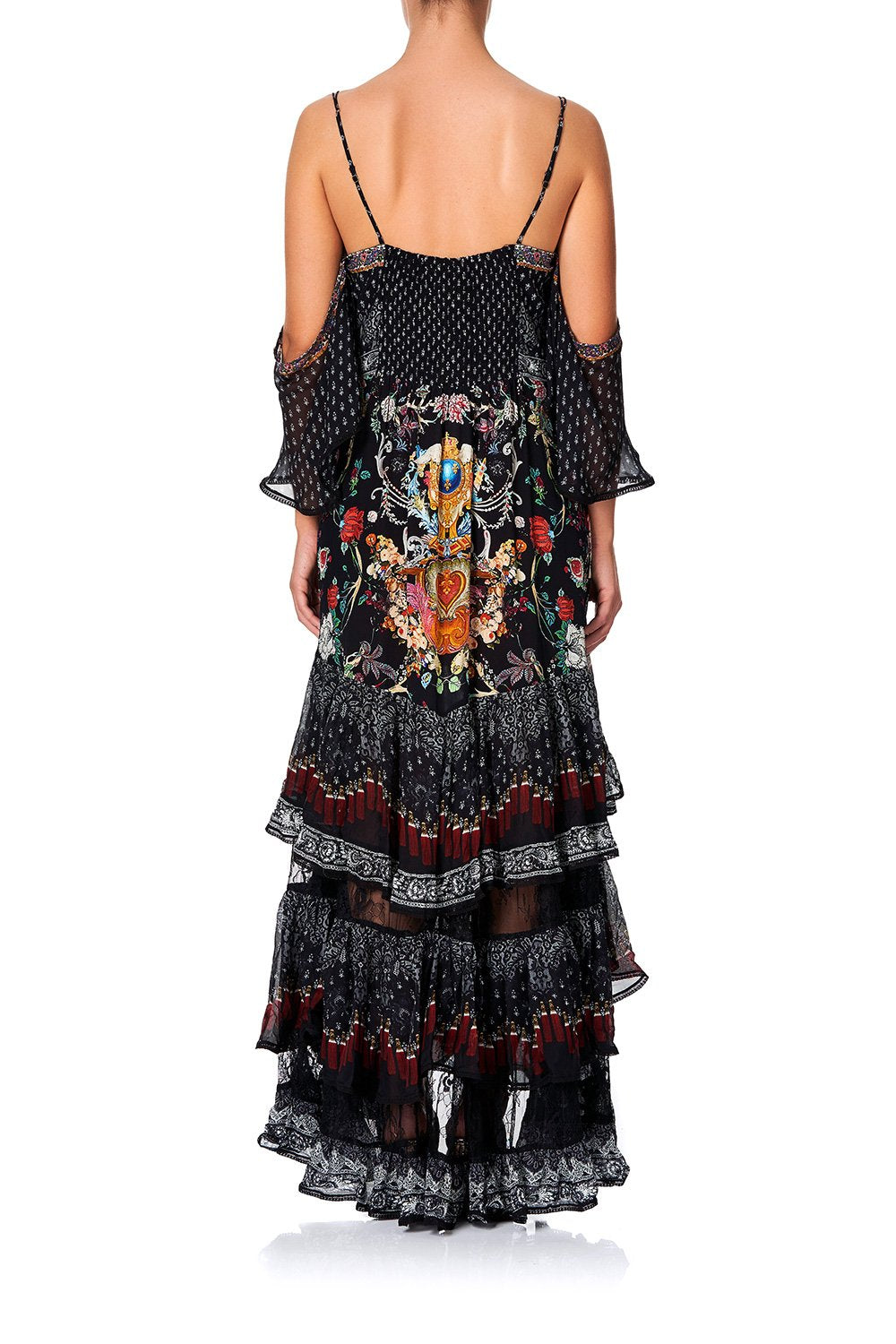 BUTTON-UP HIGH LOW DRESS WITH RUFFLE DETAIL HEUTE PROVINCIAL