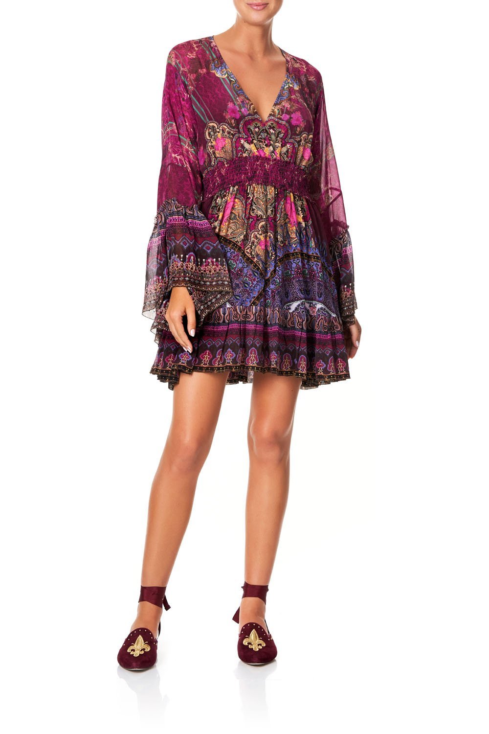 FLARED DRESS WITH SHIRRED WAISTBAND DEUGHTER'S DESTINY