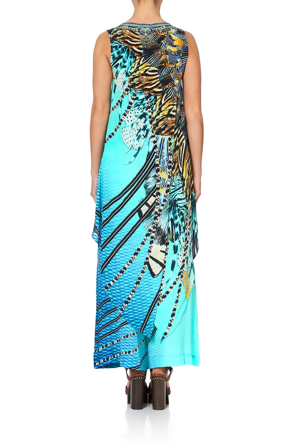 HIGH LOW CROSS OVERLAY TOP MARINE QUEEN