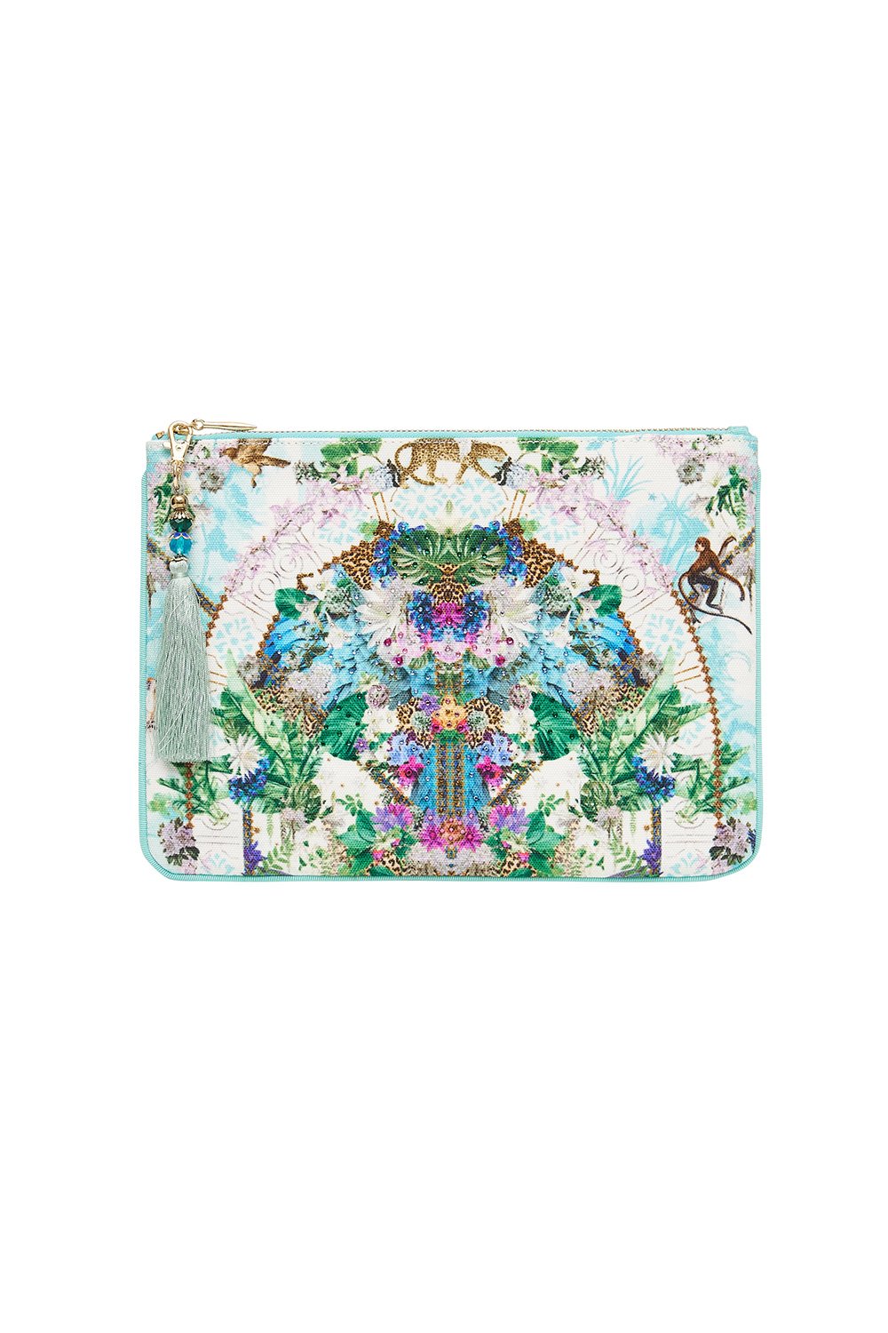SMALL CANVAS CLUTCH MOON GARDEN