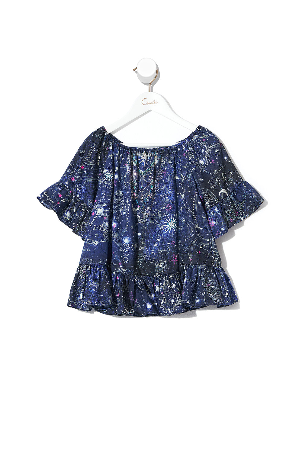KIDS A-LINE FRILL DRESS STARGAZERS DEUGHTER