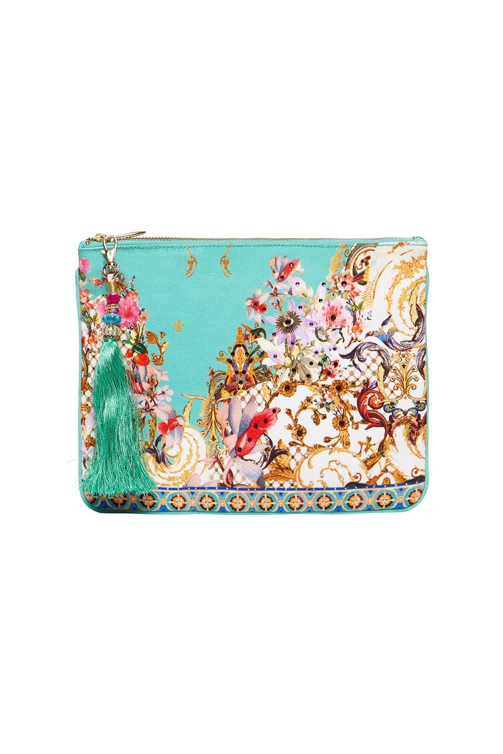 SMALL CANVAS CLUTCH FLORAISON