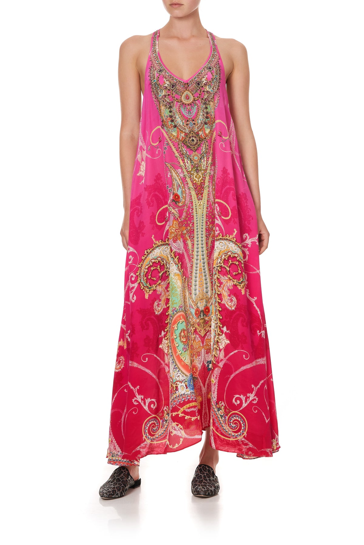 V NECK RACERBACK DRESS RAINBOW RHYTHM