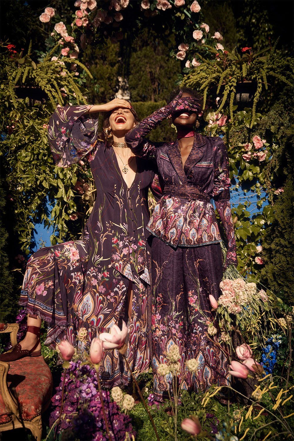 PAJAMA SUIT JACKET WILD FLOWER