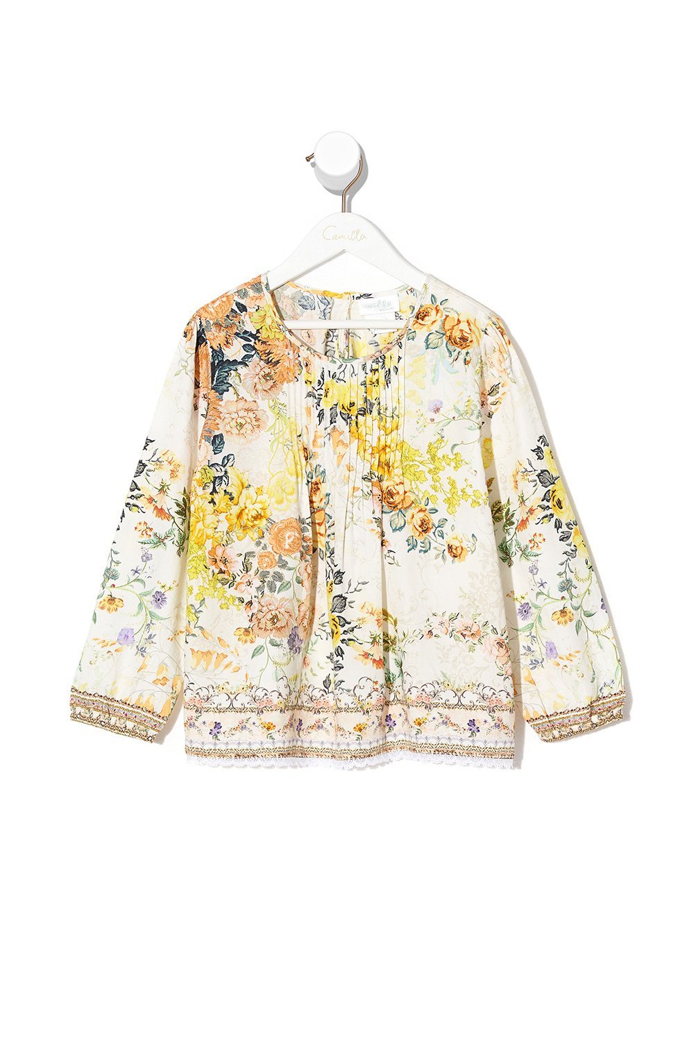 KIDS BLOUSE WITH PINTUCKING IN THE HILLS OF TUSCANY