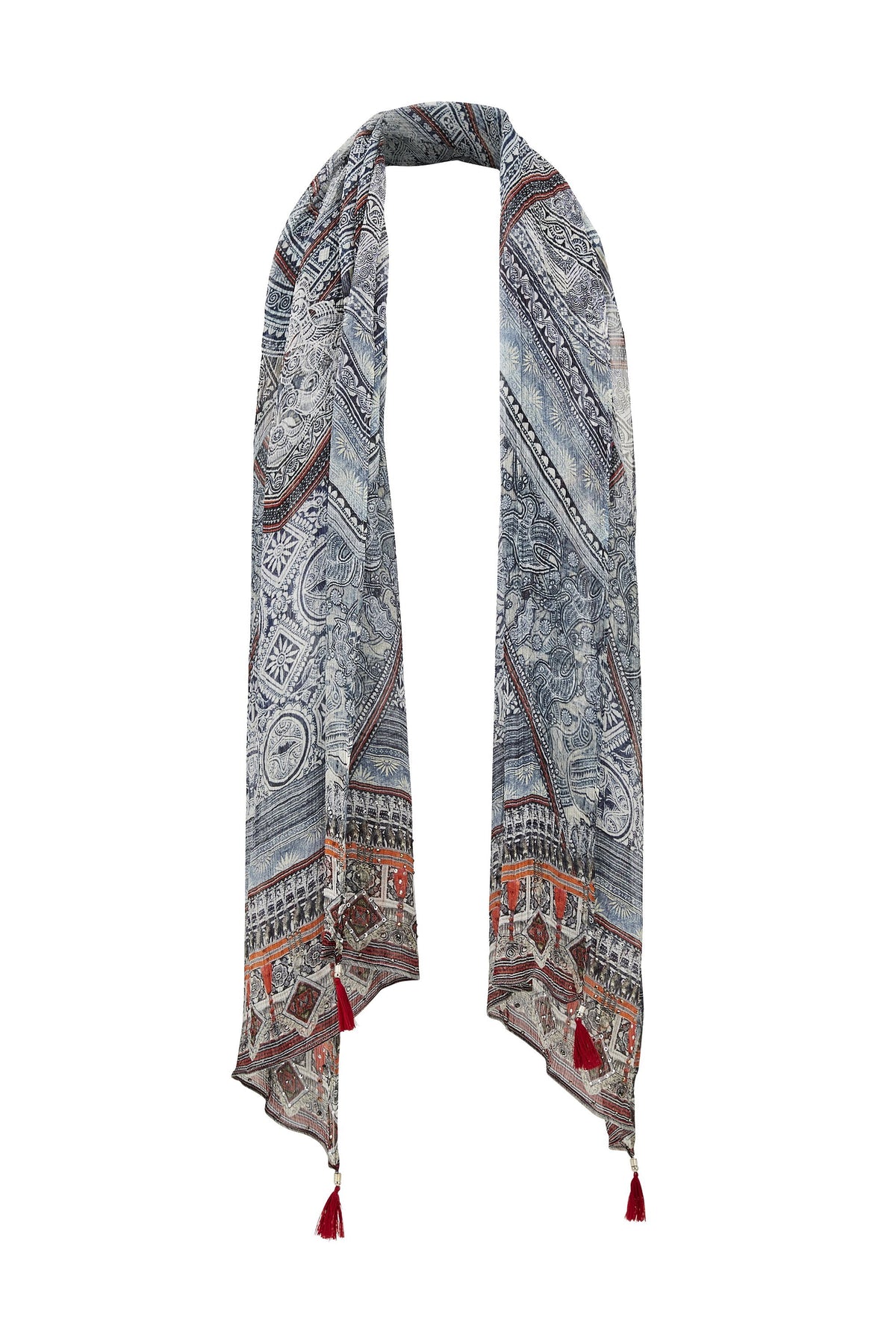 ANTIQUE BATIK LONG SCARF