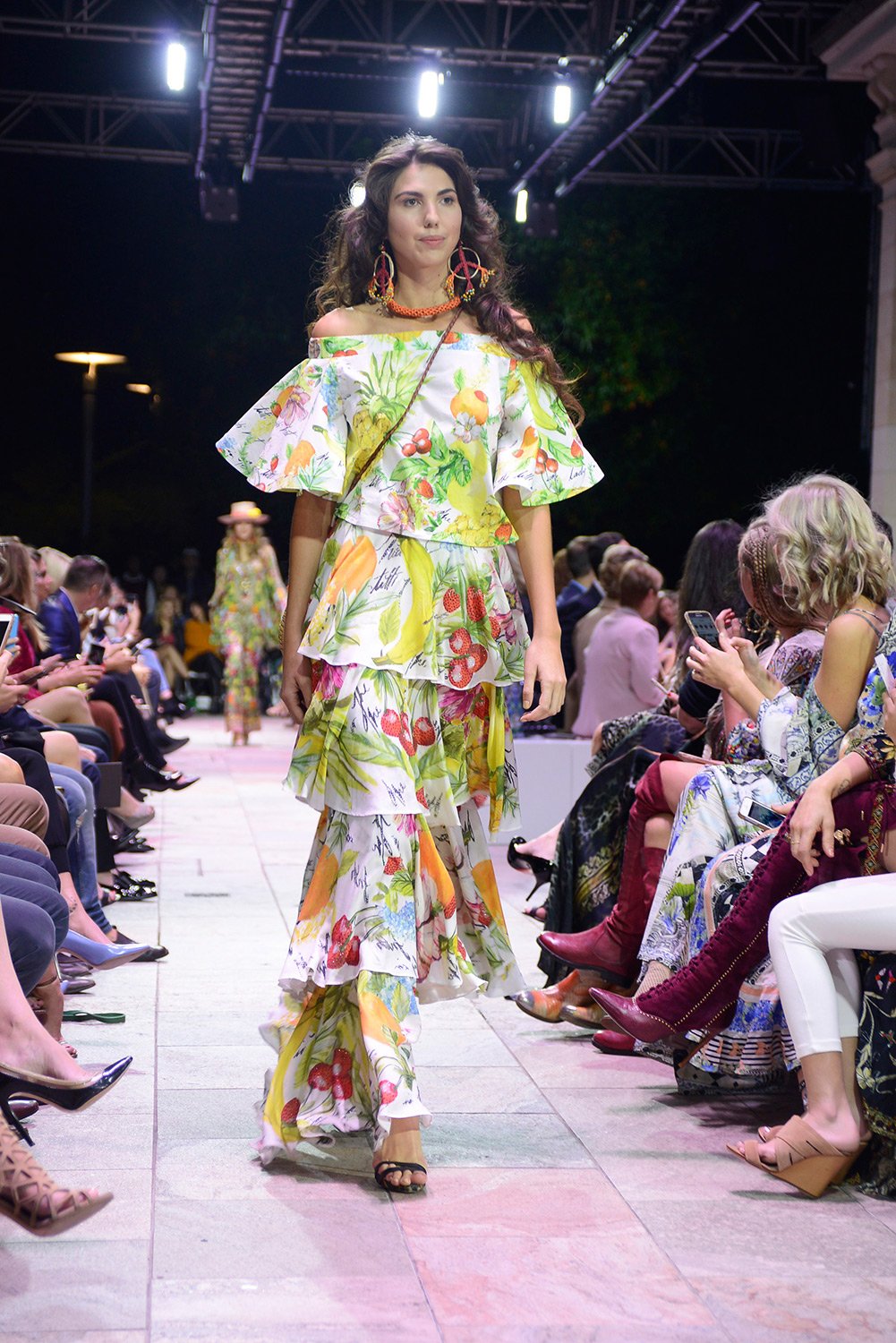 THERES NO PLACE LIKE RIO ELASTICATED FLOUNCE TOP