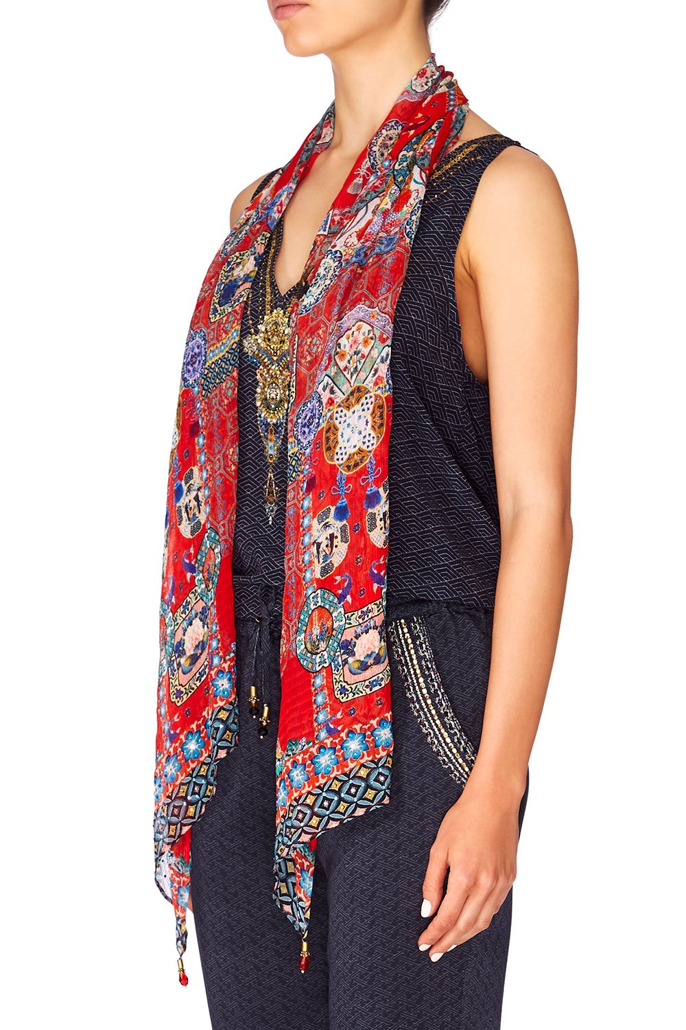 CAMILLA FOUND IN TRANSLATION LONG SCARF