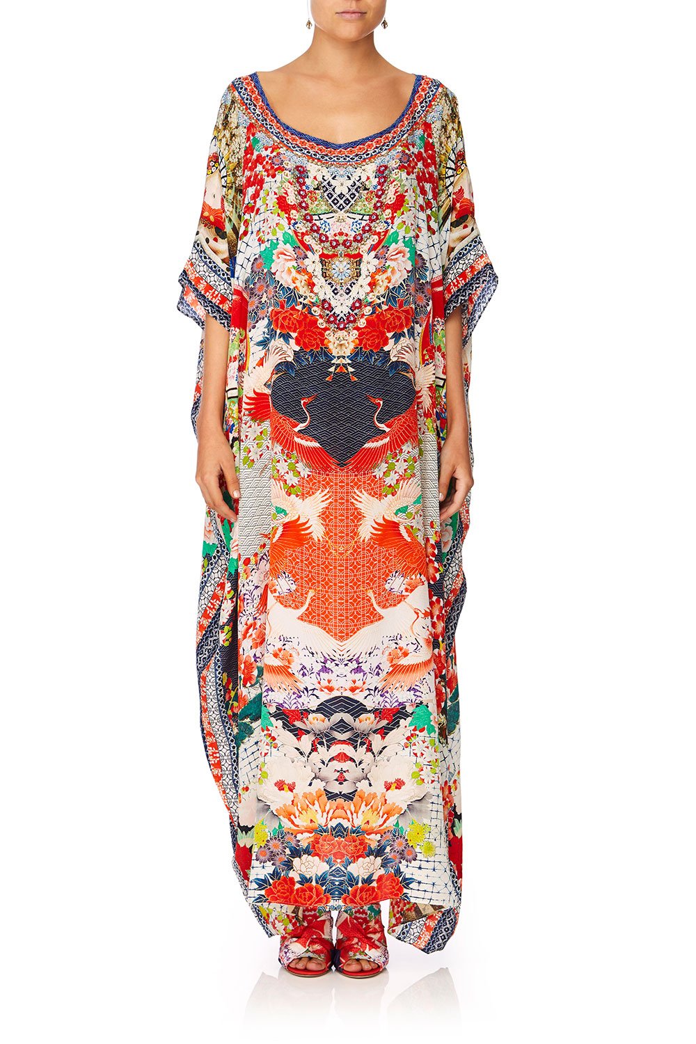 CAMILLA GEISHA GIRL ROUND NECK KAFTAN