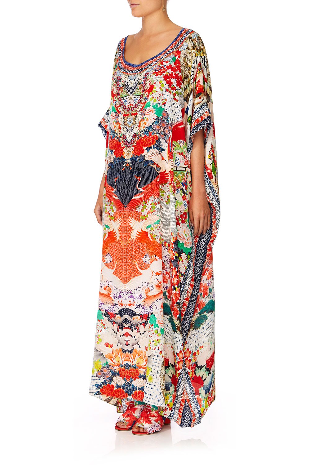 CAMILLA GEISHA GIRL ROUND NECK KAFTAN