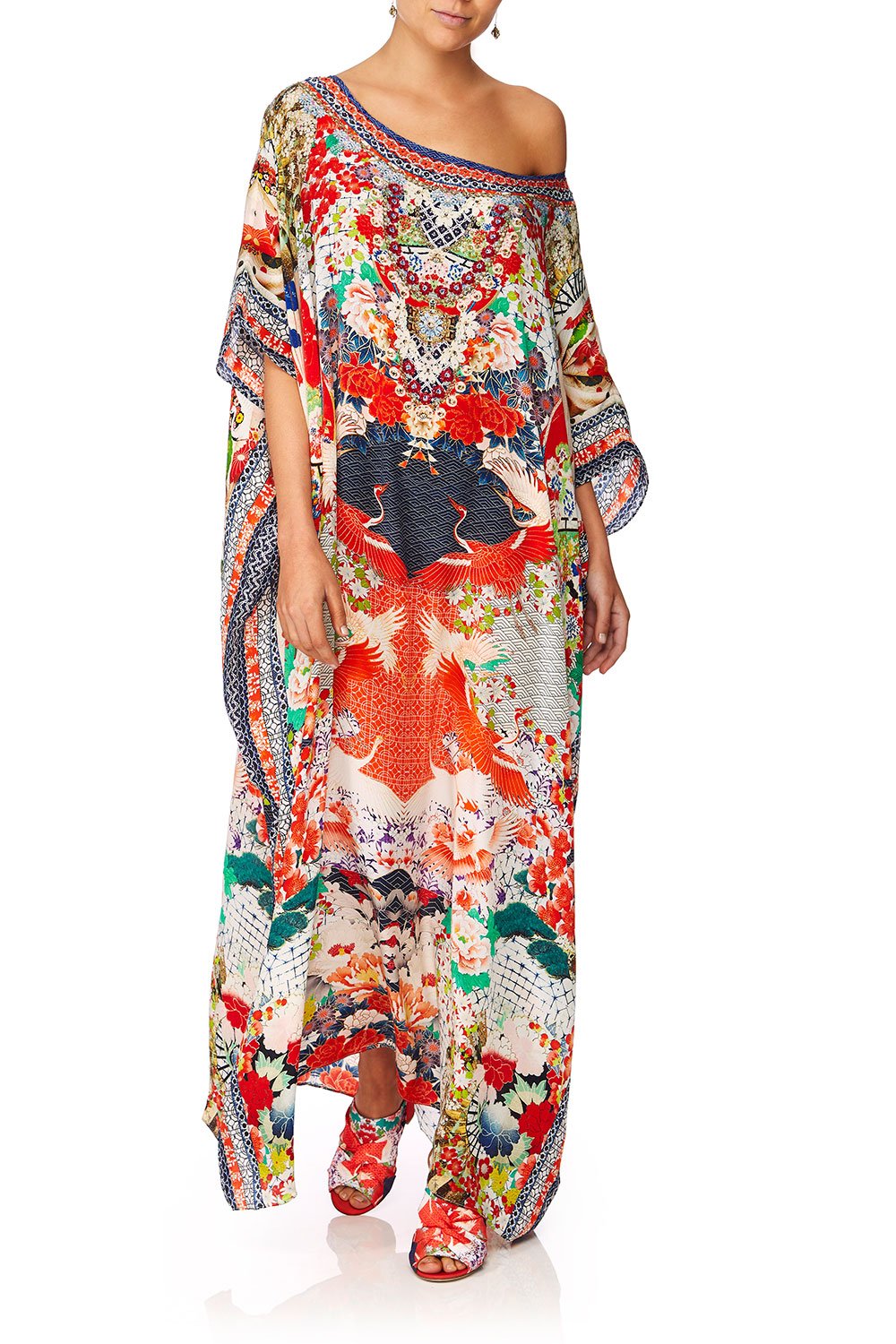 CAMILLA GEISHA GIRL ROUND NECK KAFTAN