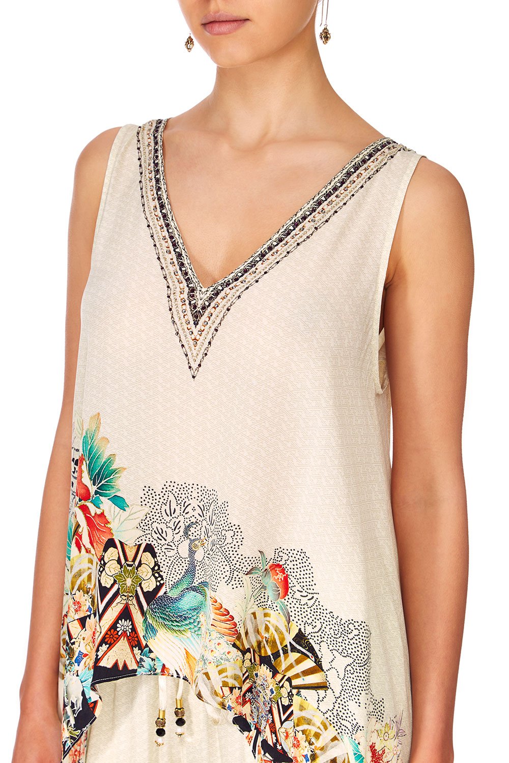 CAMILLA LOVE SPELLS HIGH LOW CROSS BACK TOP