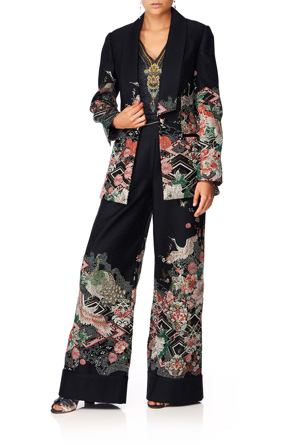 CAMILLA MIDNIGHT MOONCHILD JACQUARD TROUSERS