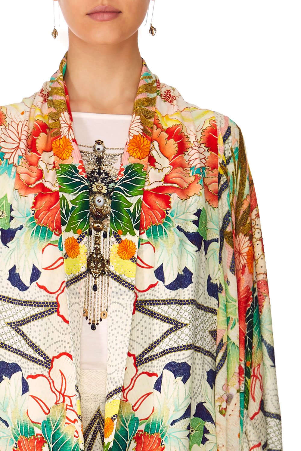 CAMILLA MS MAIKO CAPE W SILK SCARF