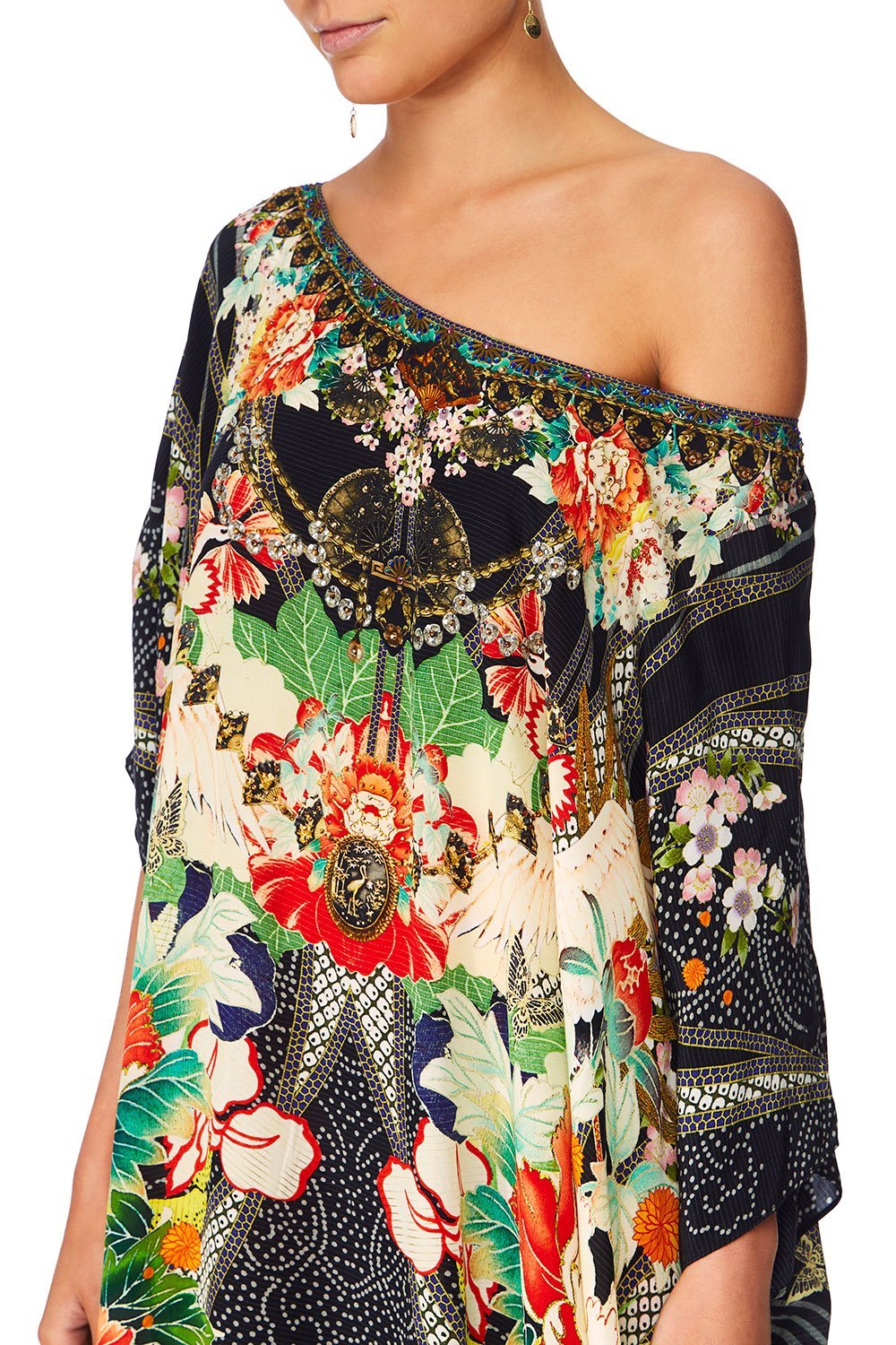 CAMILLA QUEEN OF KINGS ROUND NECK KAFTAN