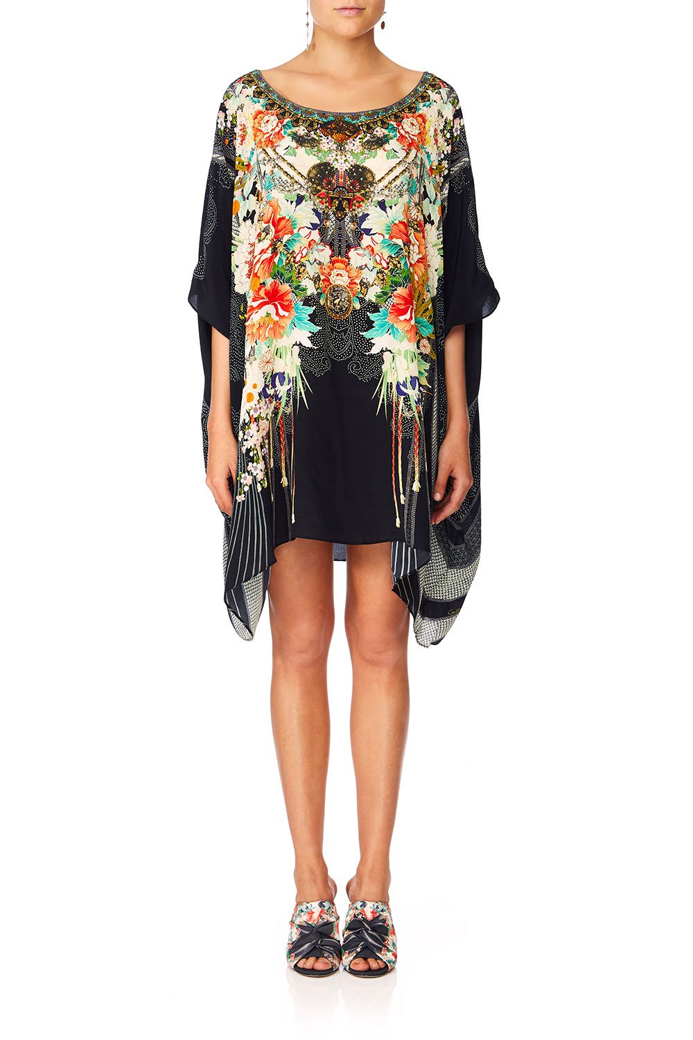 CAMILLA QUEEN OF KINGS SHORT ROUND NECK KAFTAN