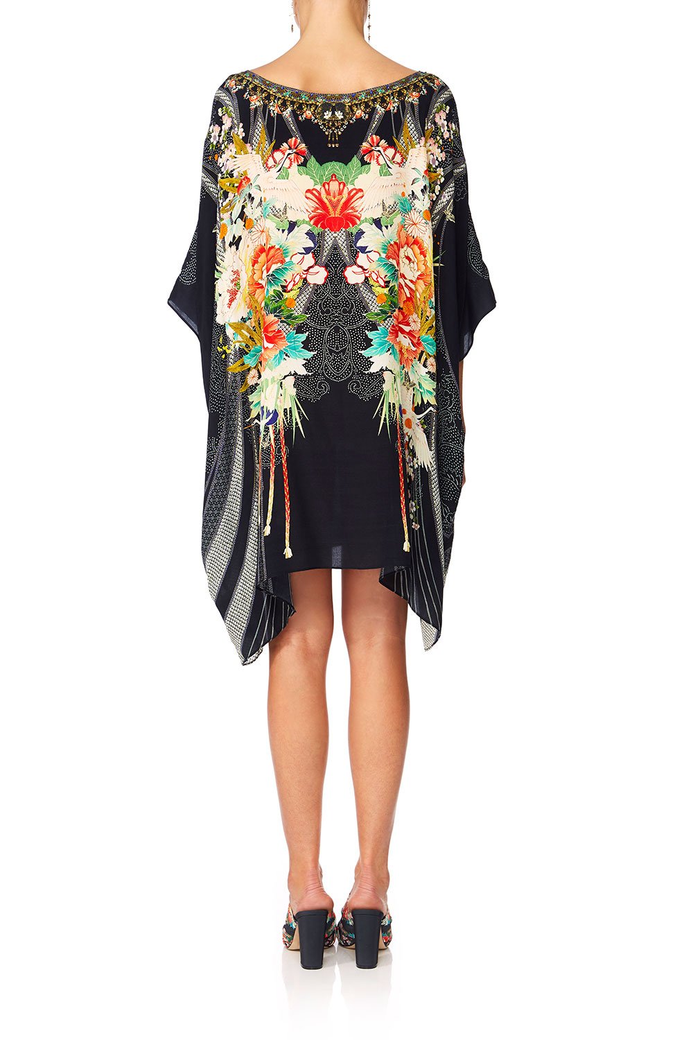 CAMILLA QUEEN OF KINGS SHORT ROUND NECK KAFTAN