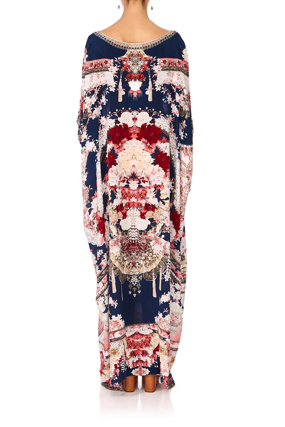 CAMILLA TWIN SHADOW ROUND NECK KAFTAN