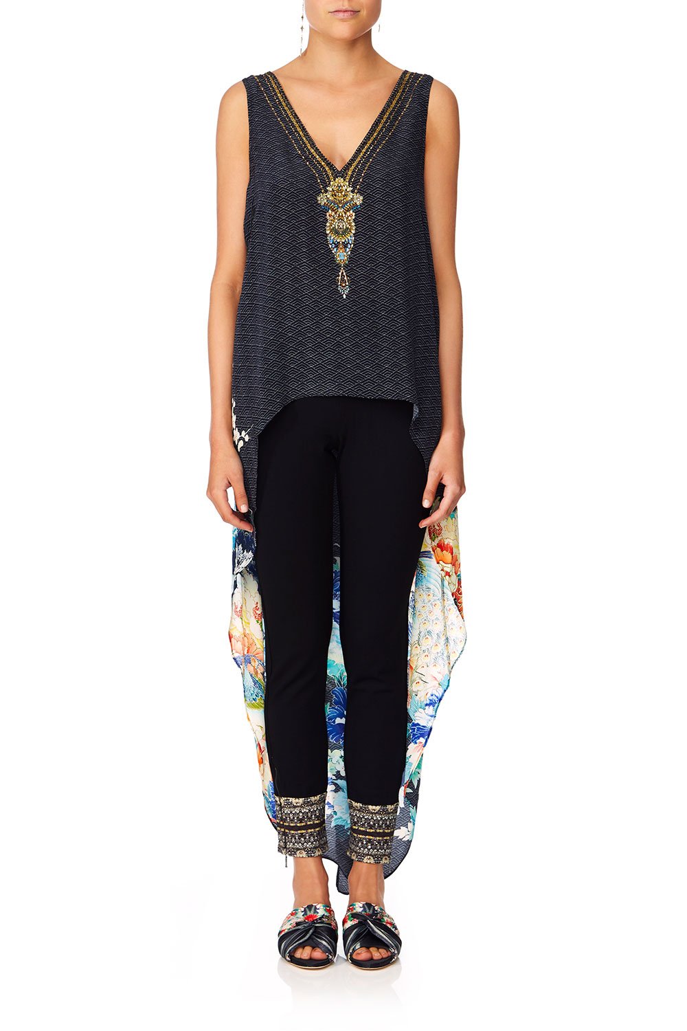 CAMILLA UP ALL NIGHT HIGH LOW CROSS BACK TOP