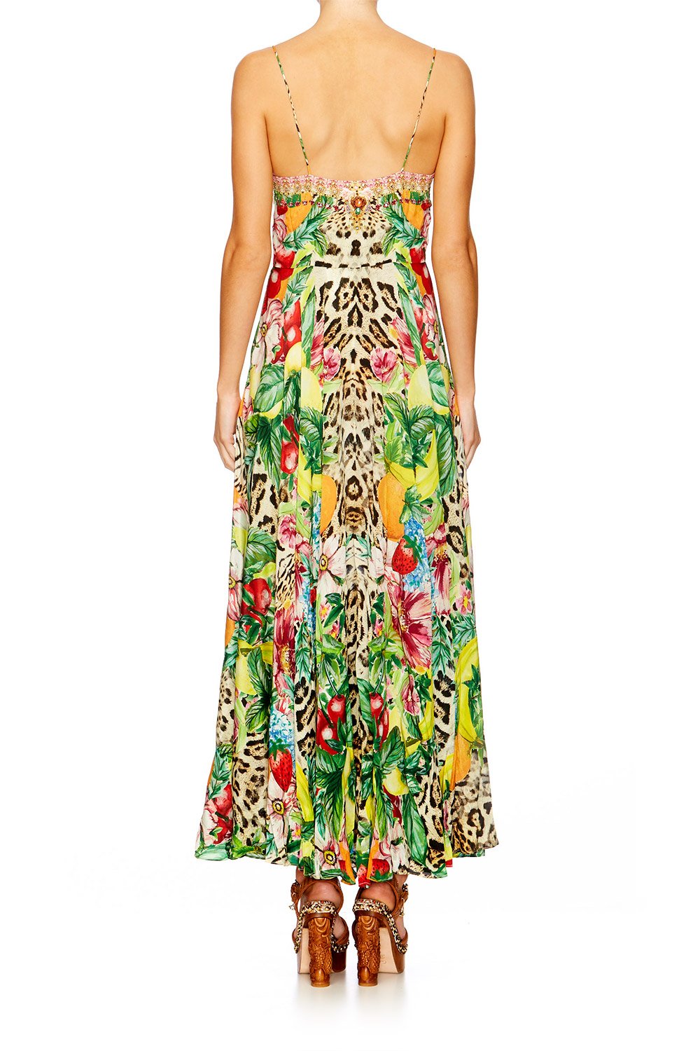 COOL CAT LONG DRESS WITH TIE FRONT