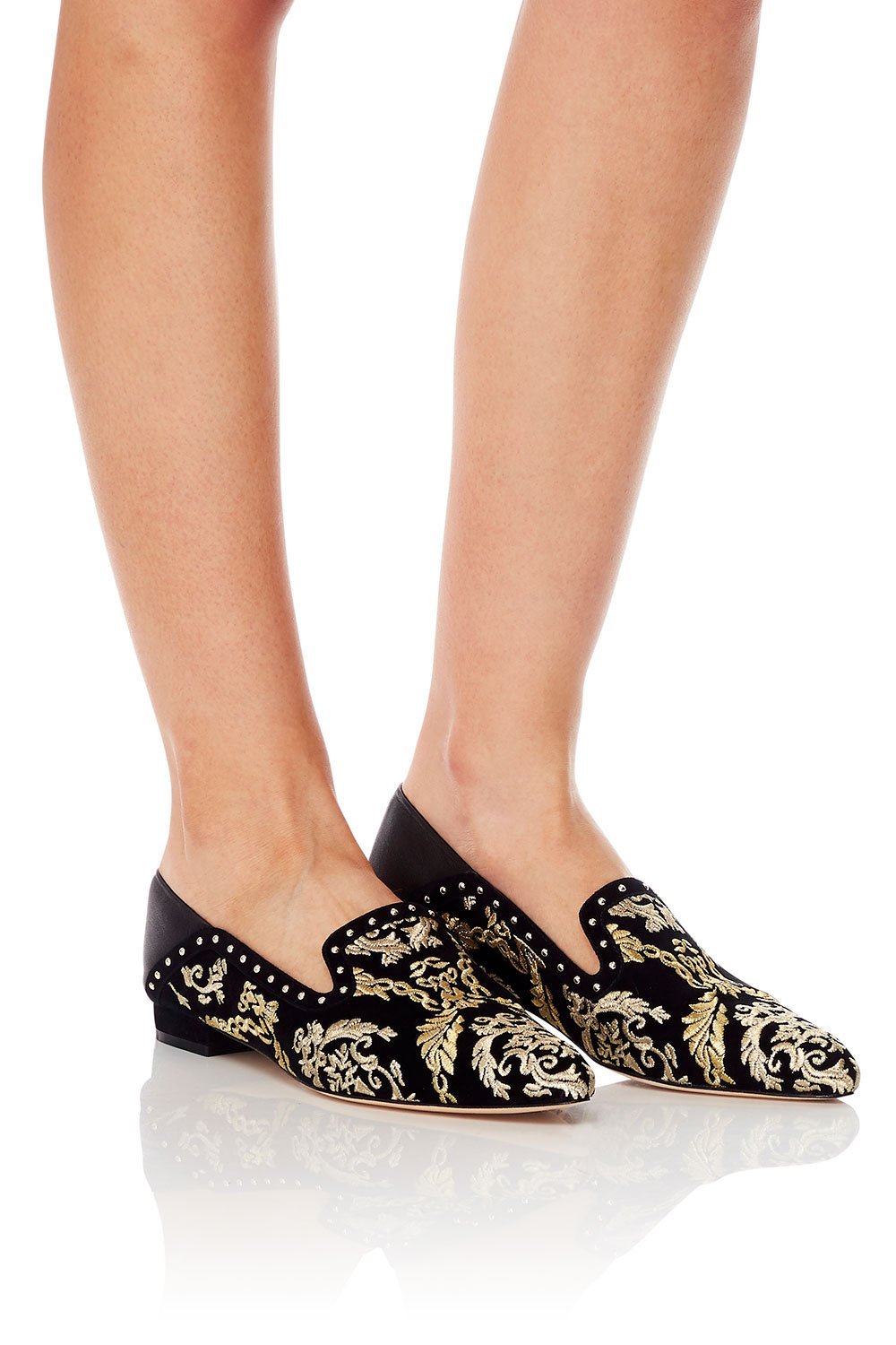 POINT TOE BABOUCHE BLACK CONTEMPORARY